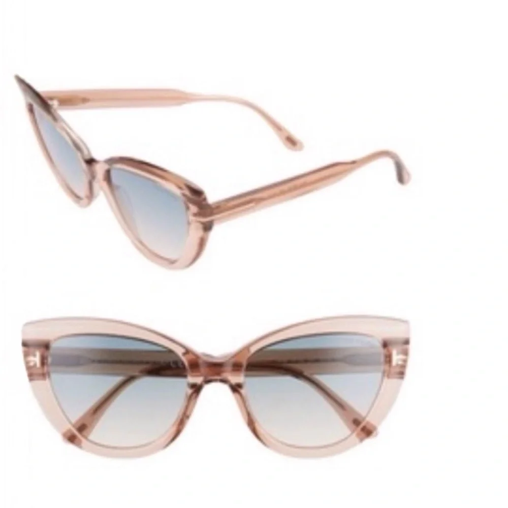 Tom Ford Women's Sunglasses - Clear/Pink Frame with Gradient Lenses